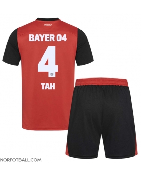 Billige Fotballdrakt Bayer Leverkusen Jonathan Tah #4 Replika Hjemmedraktsett Barn 2024-25 Kortermet (med bukser)